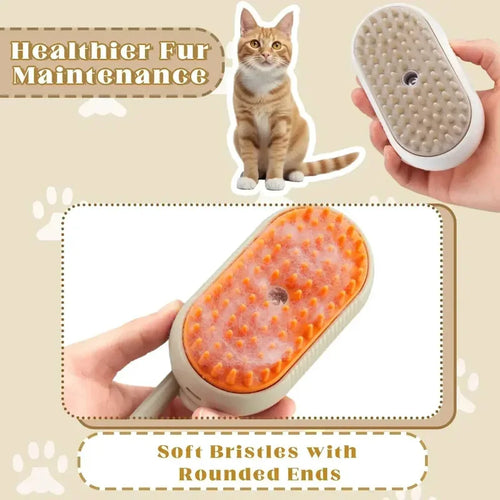 Coocly™ Steamy Pet Brush - 3-in-1 Grooming & Massage